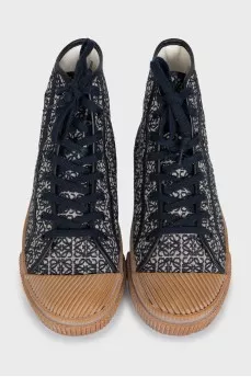 Men's blue textile sneakers