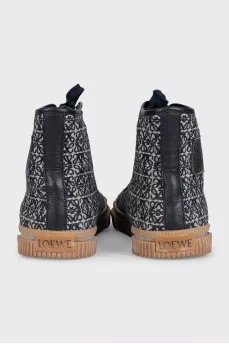 Men's blue textile sneakers