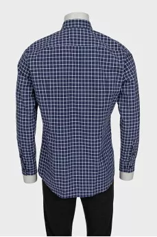 Men's blue printed shirt