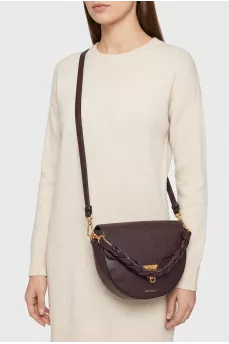 Purple leather crossbody