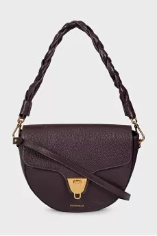 Purple leather crossbody
