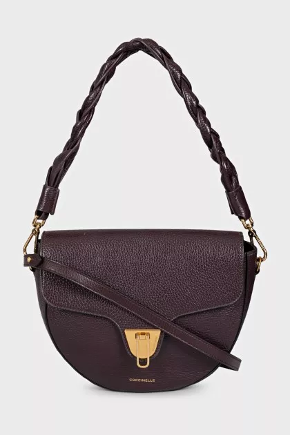 Purple leather crossbody