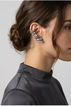 Single earring decorated with crystals