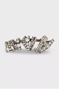 Single earring decorated with crystals