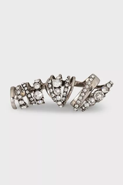 Single earring decorated with crystals