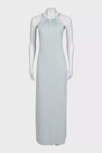 Blue maxi dress with straps