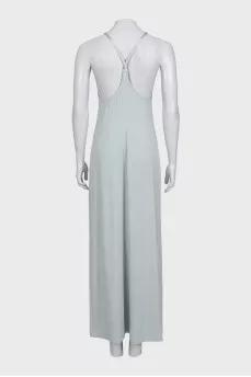 Blue maxi dress with straps