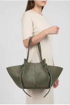 Green suede bag