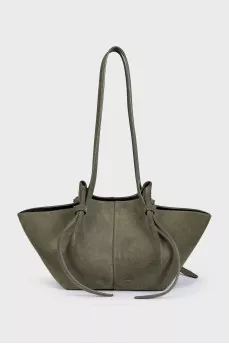 Green suede bag