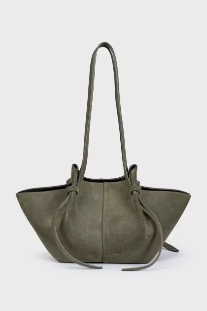 Green suede bag