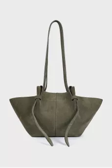 Green suede bag