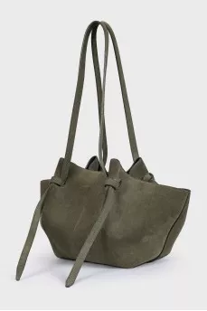 Green suede bag