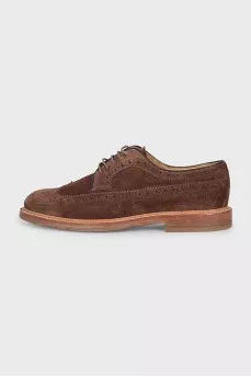 Men's brown suede brogues