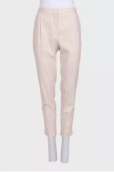Tapered wool trousers with pockets