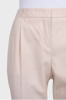 Tapered wool trousers with pockets