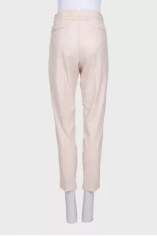 Tapered wool trousers with pockets