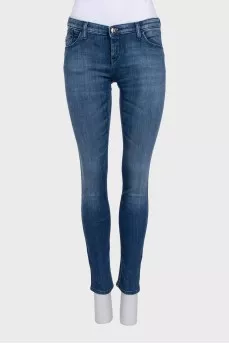Джинси skinny fit синього кольору на низькій посадці