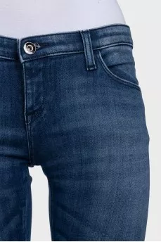 Джинси skinny fit синього кольору на низькій посадці