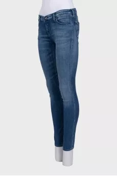 Джинси skinny fit синього кольору на низькій посадці
