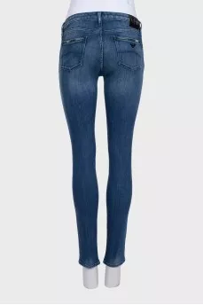 Джинси skinny fit синього кольору на низькій посадці