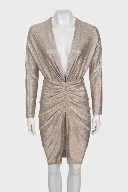 Fitted gold dress