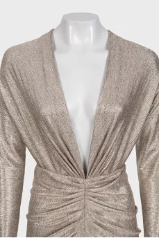 Fitted gold dress