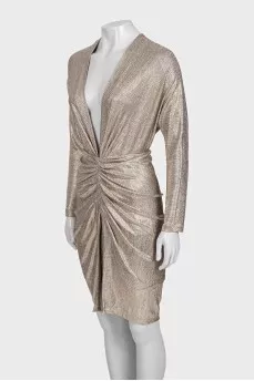 Fitted gold dress