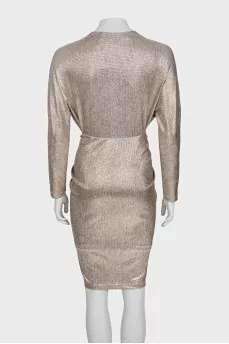 Fitted gold dress