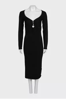 Bodycon dress with crystals