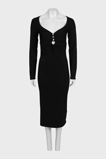 Bodycon dress with crystals