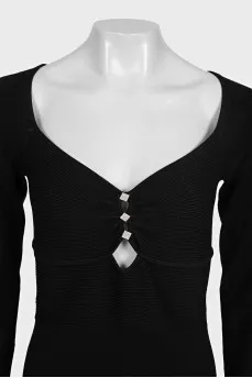 Bodycon dress with crystals