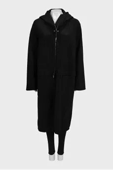 Oversized coat with removable bottom
