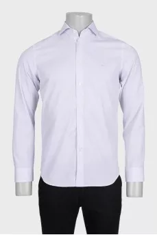 Чоловіча сорочка slim fit в дрібний принт