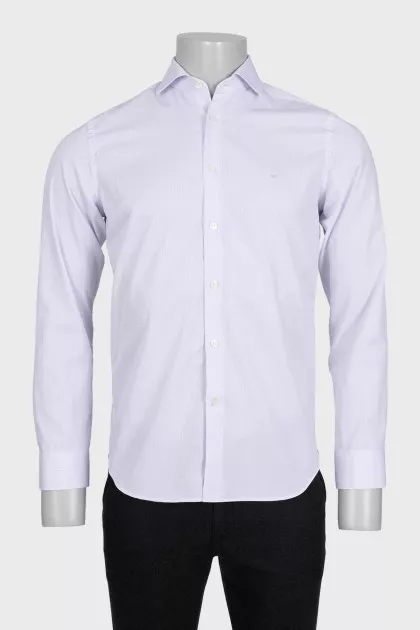 Чоловіча сорочка slim fit в дрібний принт
