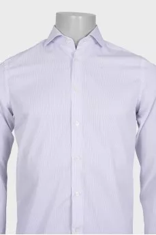 Чоловіча сорочка slim fit в дрібний принт
