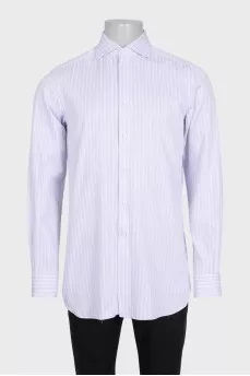Men's striped straight fit shirt