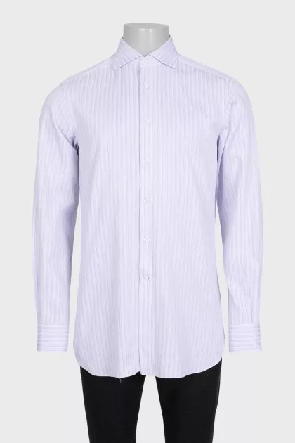 Men's striped straight fit shirt