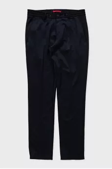 Men's blue trousers with ties