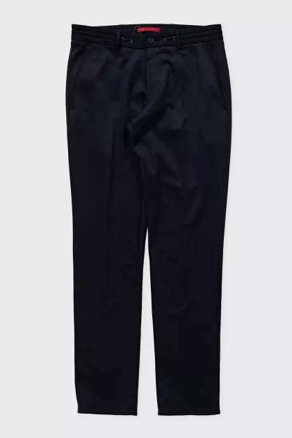 Men's blue trousers with ties