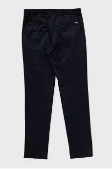 Men's blue trousers with ties