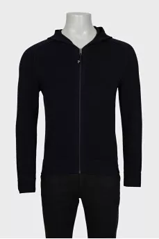 Men's blue hooded sweatshirt