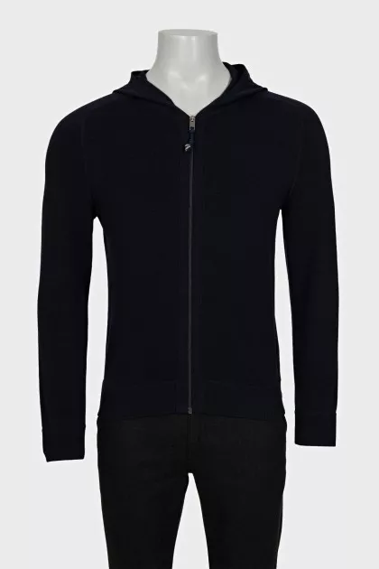 Men's blue hooded sweatshirt