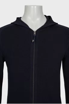 Men's blue hooded sweatshirt