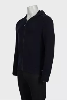 Men's blue hooded sweatshirt