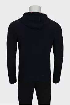 Men's blue hooded sweatshirt