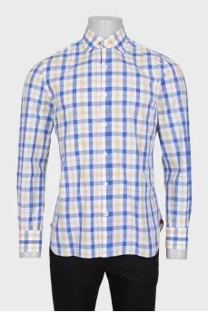 Men's multicolored checkered shirt