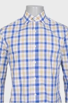 Men's multicolored checkered shirt