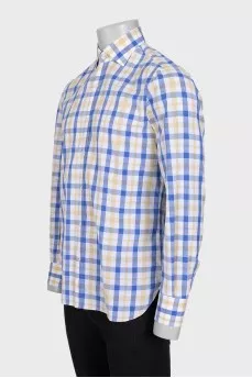 Men's multicolored checkered shirt