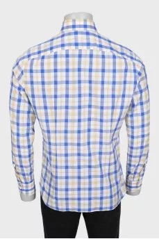 Men's multicolored checkered shirt