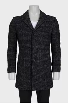 Men's short single-breasted coat